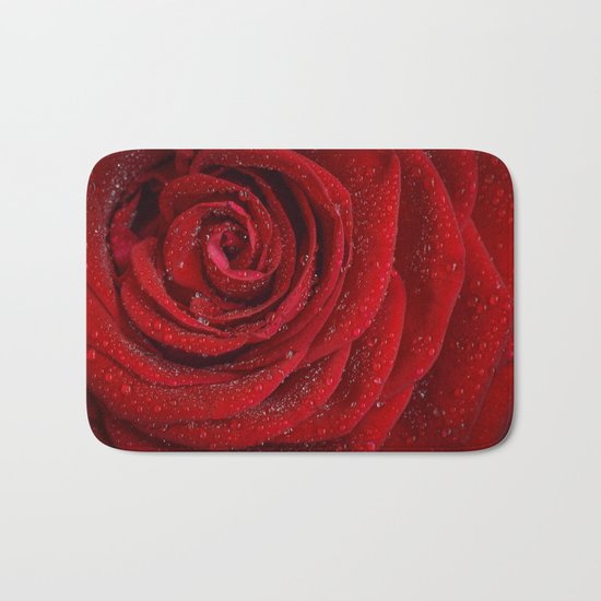 red rose Bath Mat