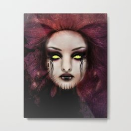 Suffocation Metal Print | Graphicdesign, Burgandy, Sexy, Acrylic, Digital, Gothic, Fangs, Monster, Pop Art, Darkart 