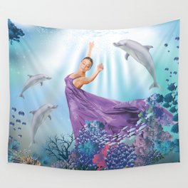 Dolphin Dance Wall Tapestry