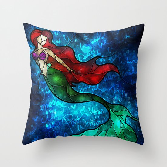 The Mermaids Song Throw Pillow
