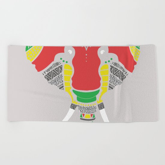 Colourful Elephant Beach Towel
