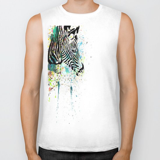 Zebra Biker Tank