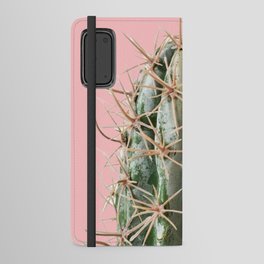 Boho Mint Green and Pink Succulent Cactus Android Wallet Case