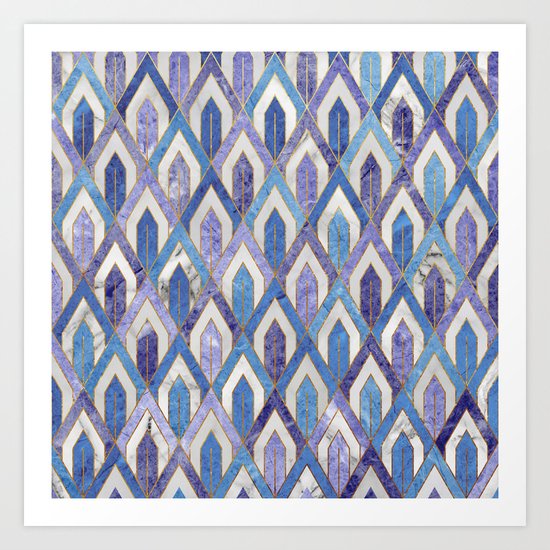 Art Deco Marble Pattern III. Art Print