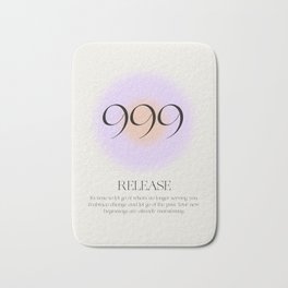 Angle Number 999 | Aura Energy | Release Bath Mat | Spiritual, Patel, Spirituality, Typographypattern, Inspirational, Quote, Motivational, Numerology, Auracircle, Digital 