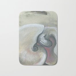 Sleeping Lovers (Shells) Bath Mat | Expressionism, Irissandkuhler, Ocean, Shells, Other, Lovers, Goldenmean, Ink, Painting, Realism 