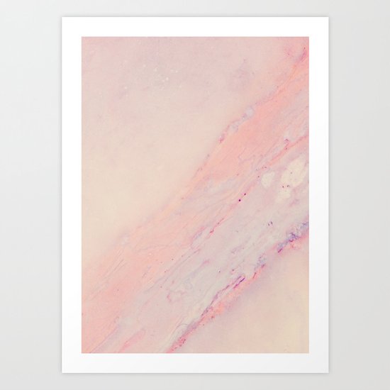 Delicate Pink Marble Art Print