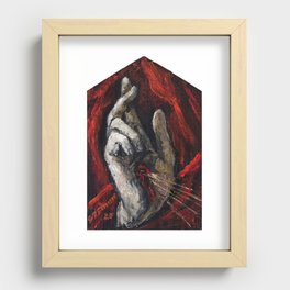 The hand of christ Recessed Framed Print