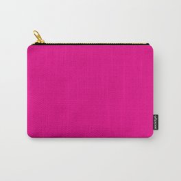 Fuchsia Pink Solid Color Carry-All Pouch