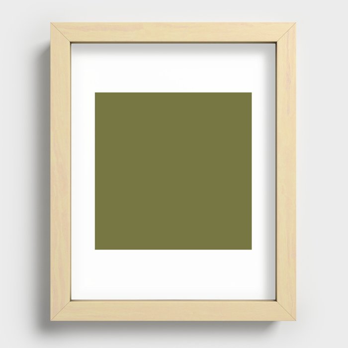 Wasabi Plant Green Recessed Framed Print