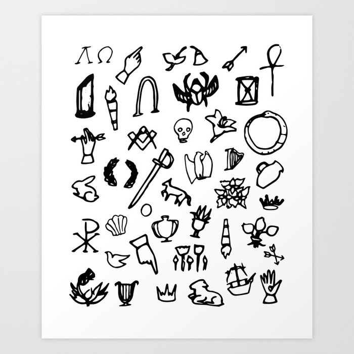 simple tattoo flash outlines