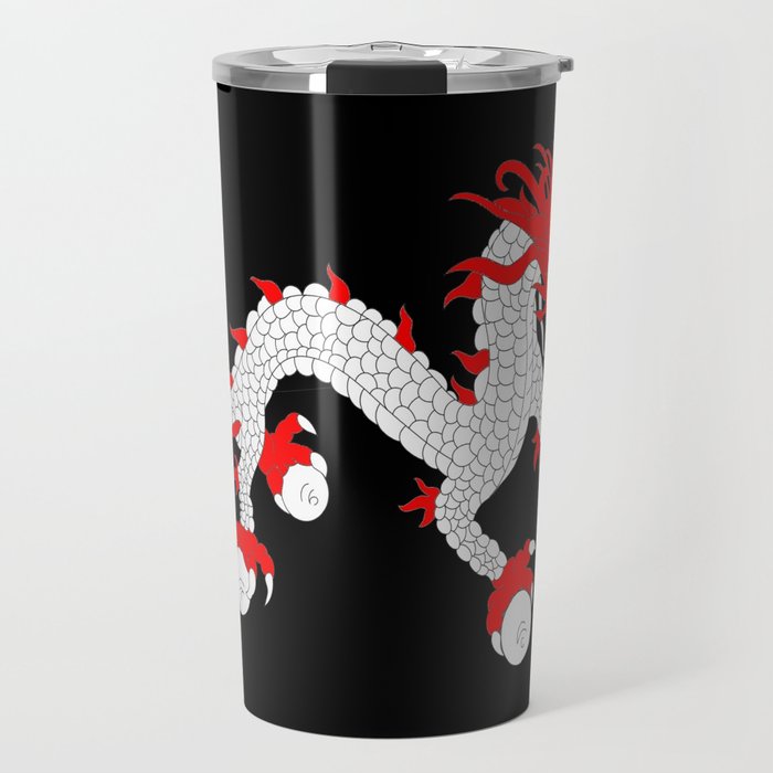 Dragon-A variation on the flag of Bhutan. Travel Mug