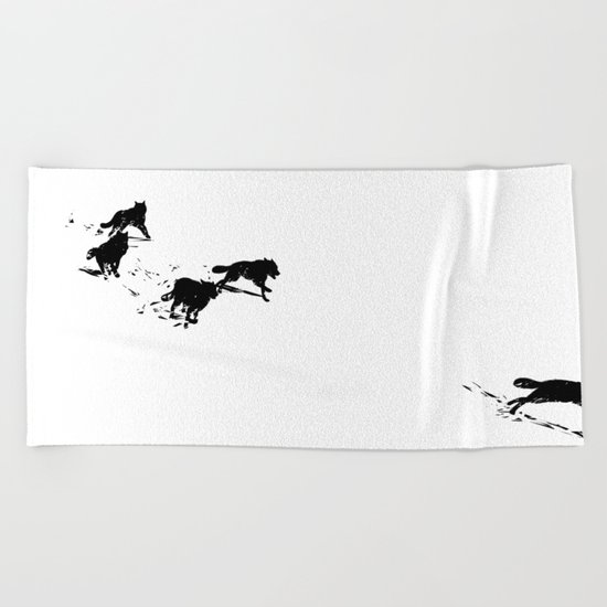 snowblinded // (wolf pack) Beach Towel