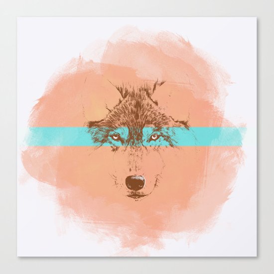 The Blue Eyed Wolf Canvas Print