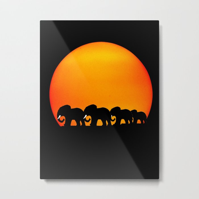 african sunset t-shirt Metal Print