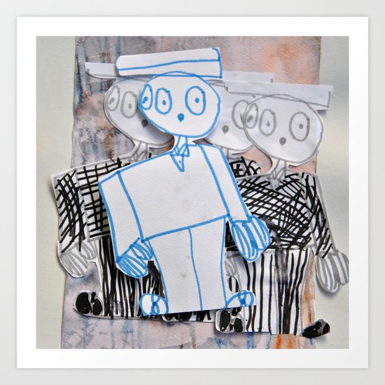 PEOPLE iN SUiTS Art Print