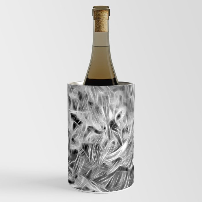 Psychedelic Abstraction In Black And White Wine Chiller