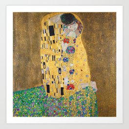 Gustav Klimt The Kiss Art Print
