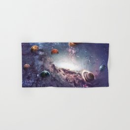 planets of the solar system galaxy Hand & Bath Towel