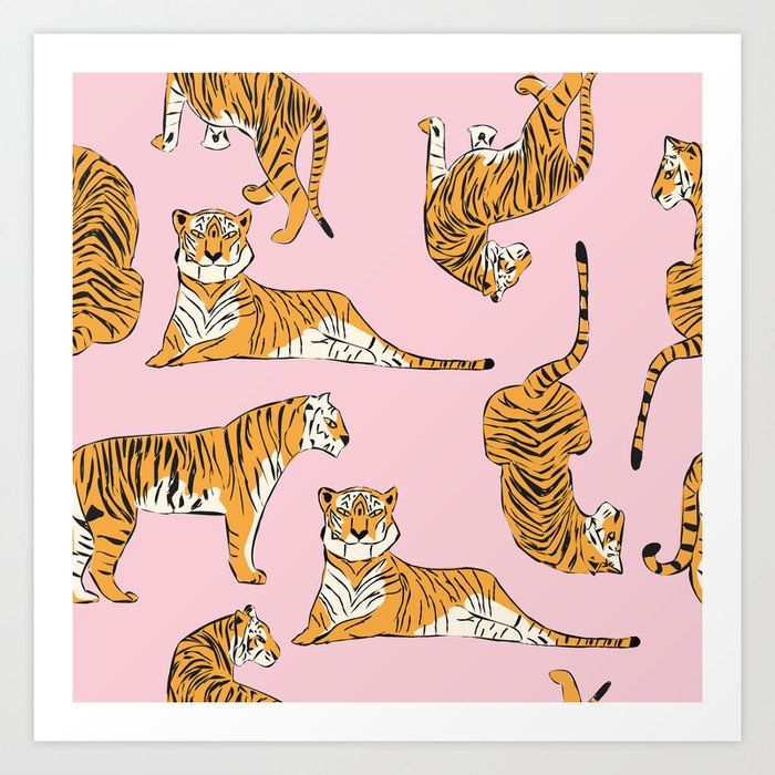 Tiger Pattern 001 Art Print
