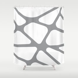 Unique gray and white organic design Shower Curtain