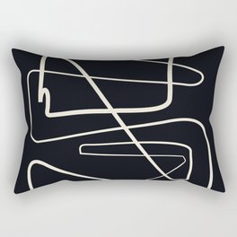 Movements Black Rectangular Pillow