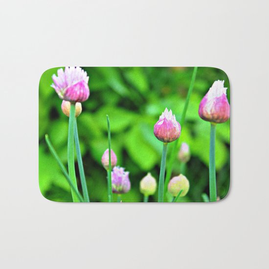 Flowering Chives Bath Mat