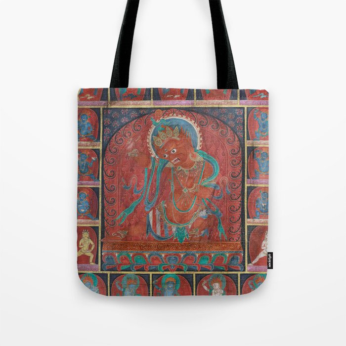 Buddhist Thangka Depicting Mahakala Tote Bag
