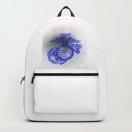 Marine Corps Semper Fidelis Eagle Globe Anchor Blue & White Backpack | Proud, Seoul, Fidelis, White, Marine, Honor, Semper, Forces, Corps, Graphicdesign 