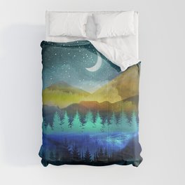 Silent Forest Night Comforter