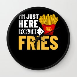 French Fries Fryer Cutter Recipe Oven Wall Clock