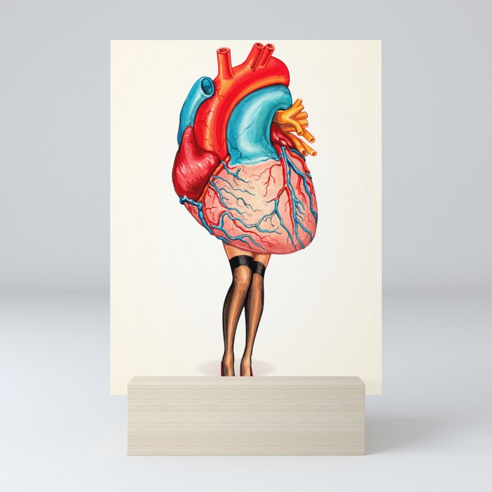 Anatomical Heart Pin-Up Mini Art Print