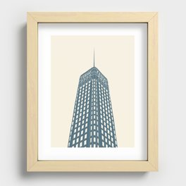 Foshay Tower Minneapolis, Blue Recessed Framed Print