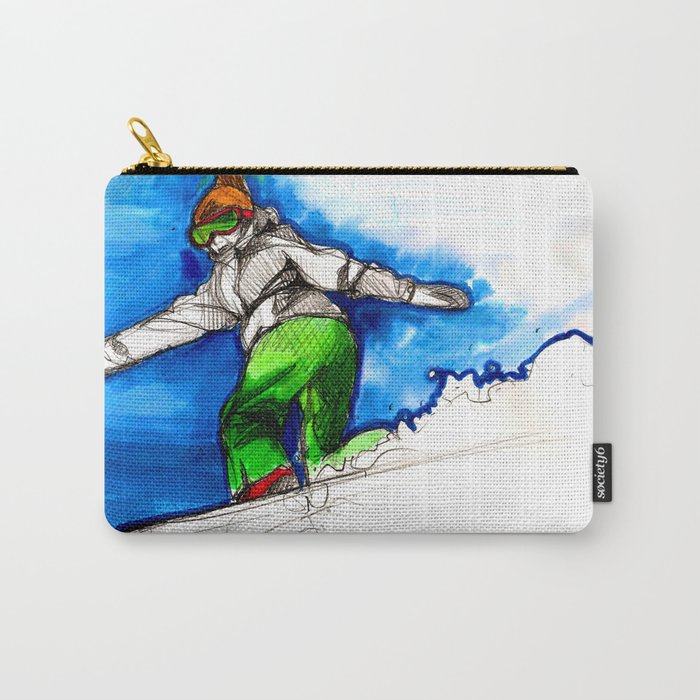 Snowboarder girl Carry-All Pouch