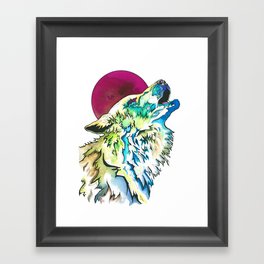 Full Wolf Moon Framed Art Print