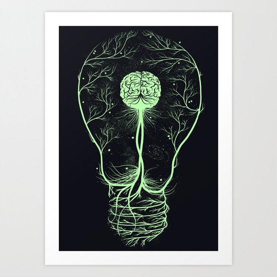 Enlightenment {Green} Art Print