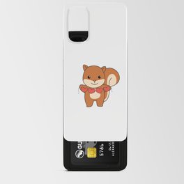 Squirrel Valentine's Day Cute Animals With Hearts Android Card Case