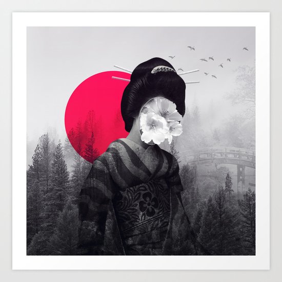 the geisha Art Print