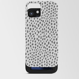 Gray Dalmatian Spots (gray/white) iPhone Card Case
