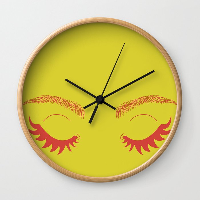 Betty Gone Batty (Red on Chartreuse Edition) Wall Clock