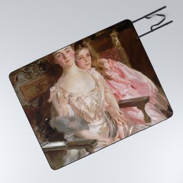 John Singer Sargent - Mrs. Fiske Warren (Gretchen Osgood) and Her Daughter Rachel Picnic Blanket