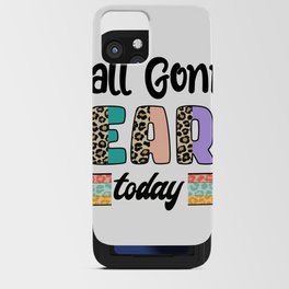 Colorful Teacher learning quote leopard iPhone Card Case