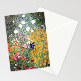 The Garden by Gustav Klimt Stationery Card