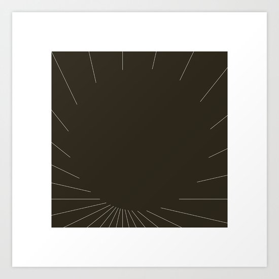 #420 Black matter – Geometry Daily Art Print