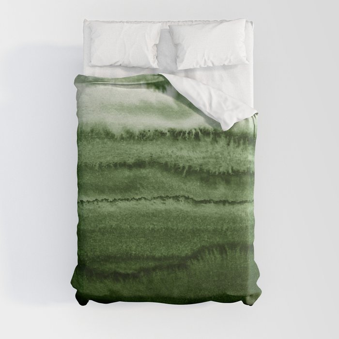 WITHIN THE TIDES FOREST GREEN by Monika Strigel Duvet Cover