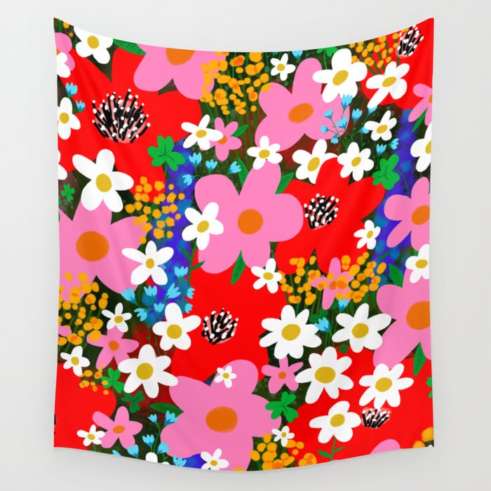 Flower power tapestry deals