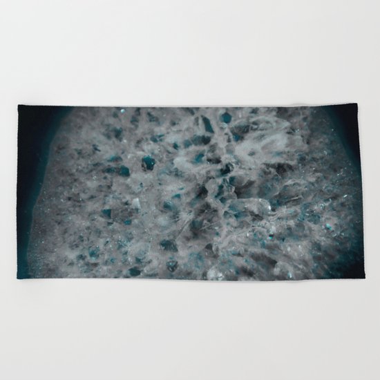 Blue and white agate Beach Towel