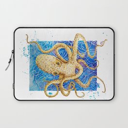 La pieuvre - Contemporary Watercolor Octopus Painting Laptop Sleeve