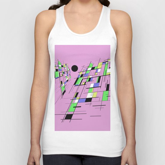 Bad perspective - Abstract, vector, geometric, 3D style artwork Unisex Tank Top