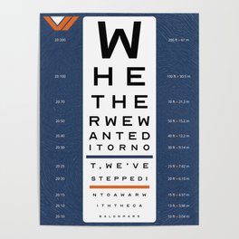 Whether we wanted it or not eye test Poster